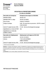 Attestation INSEE
