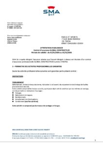 Assurances Professionnelle et Décennale