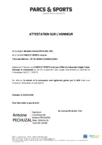 Attestation Congés Payés