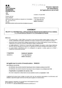 Agrément Phytosanitaire