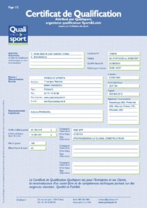 Certification QUALISPORT